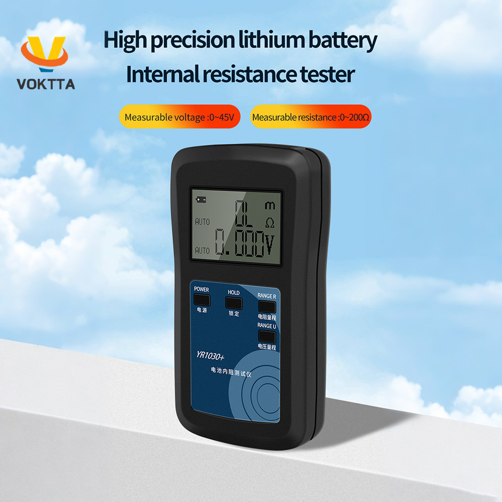 Máy kiểm tra điện trở bên trong pin có độ chính xác cao Voktta YR1030 DC 0-45V Đồng hồ đo điện trở v
