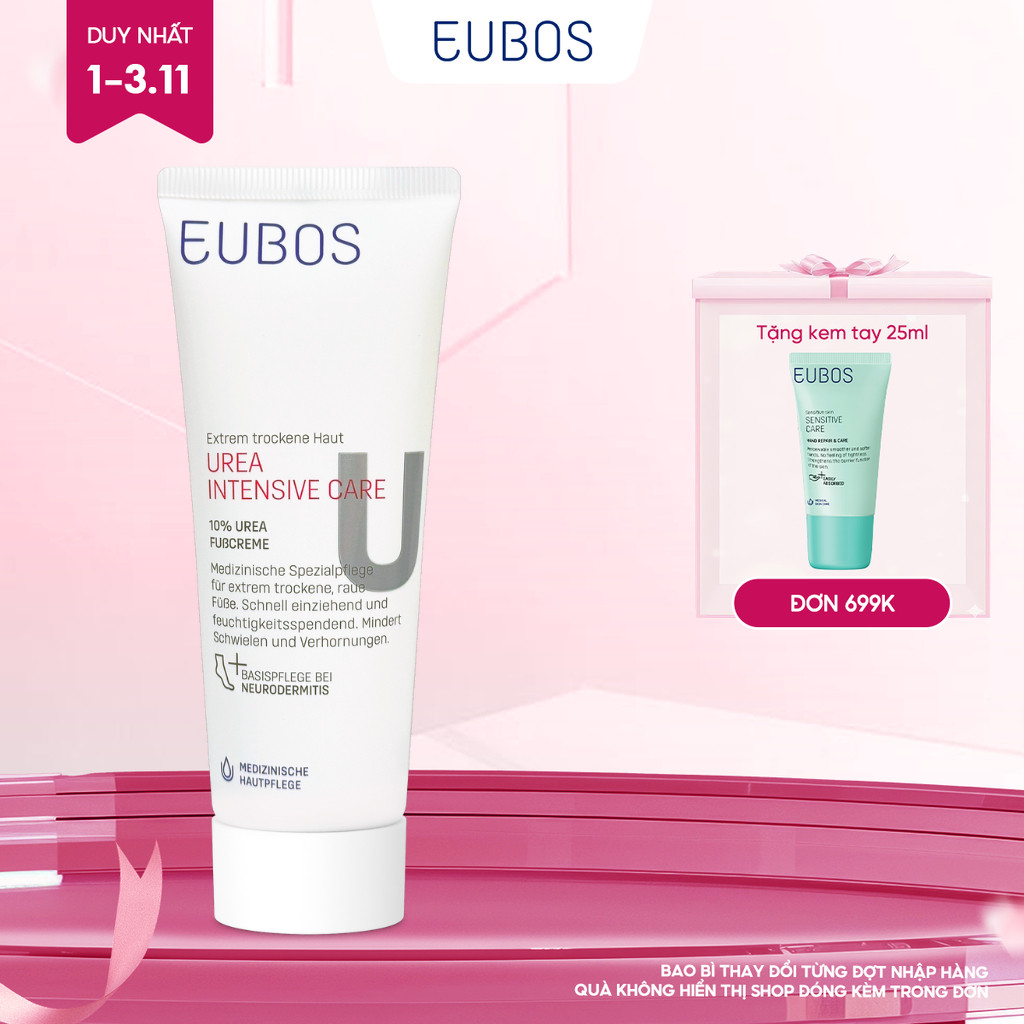 [ LIVE ] Kem Dưỡng Da Chân EUBOS Giúp Giảm Nứt Gót, Dưỡng Da Mềm Mịn và Thô Ráp 100ML Giảm Tình Trạn
