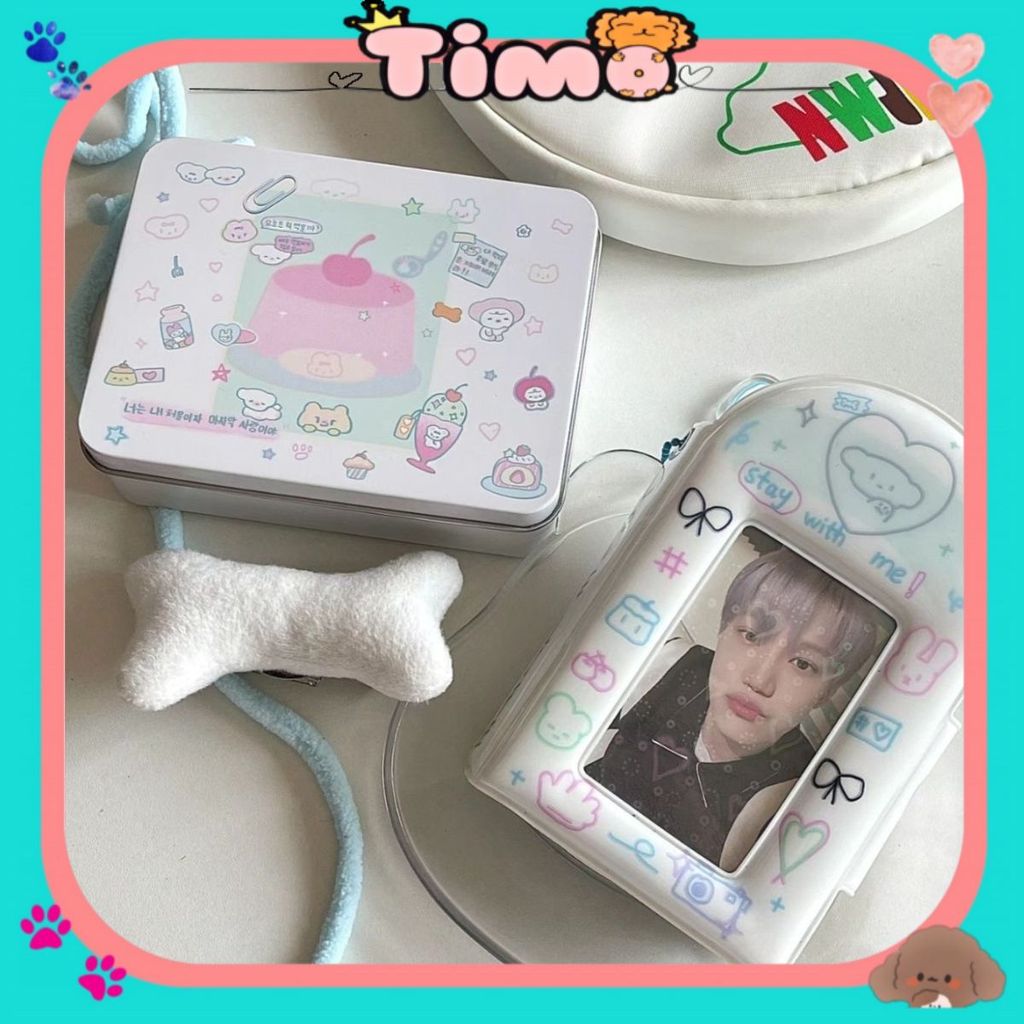 Hộp Đựng Card /Sleeves/Toploader Bằng Thiếc Tiện Dụng Đồ Mini Hoạt Hình Cún Mèo Xinh Timo DDT50