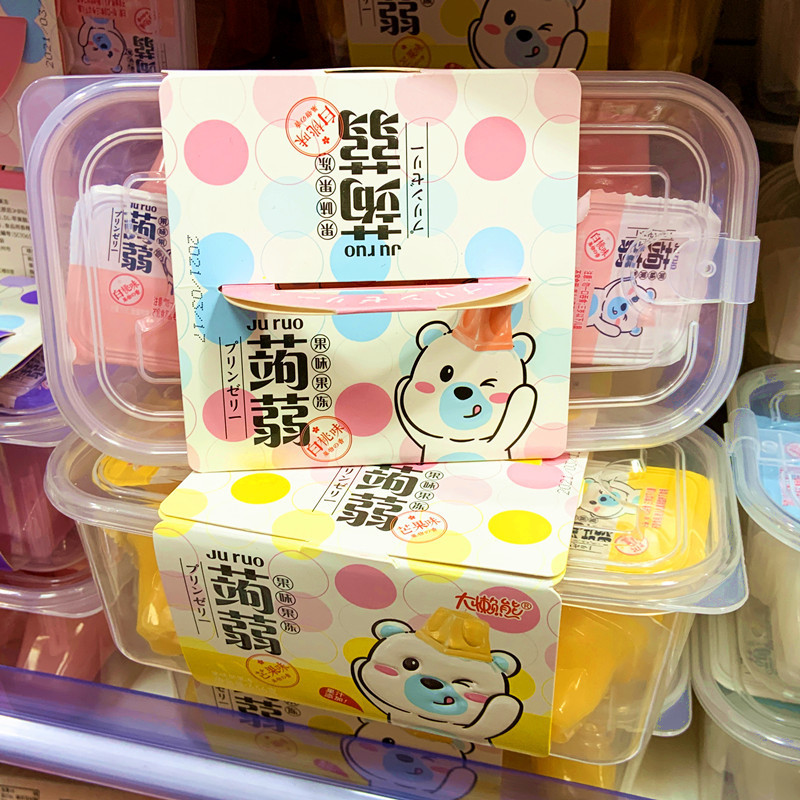 Gấu lười lớn Konjac Konjac Jelly 336g Nước ép Jelly Văn phòng Đồ ăn nhẹ Hộp đựng Đồ ăn nhẹ cho trẻ e