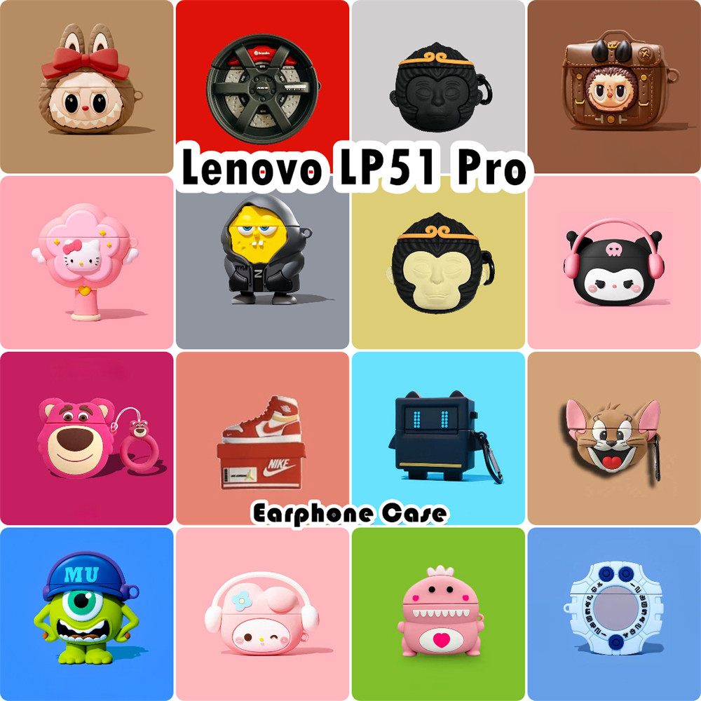 Hàng có sẵnDành Cho Lenovo LP51 Pro Ốp Lưng Hoạt Hình Dễ Thương Silicon Mềm Vỏ Tai Nghe Vỏ NO.1