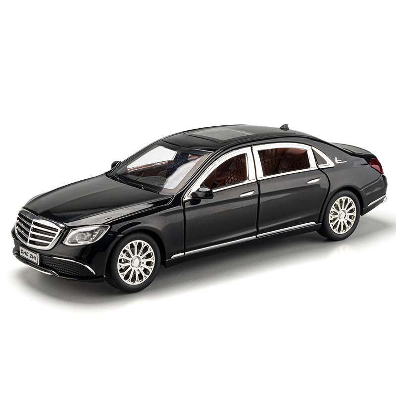 1: 24 Ben E300 Hợp Kim Xe Mô Hình Kéo Lại Âm Thanh Ánh Sáng Bé Trai Đồ Chơi Ô Tô Giảm Chấn Lái Đóng 