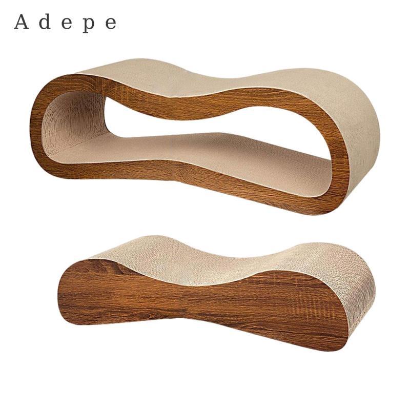 Katzenkrazer -karton -Couch -safa Đồ chơi huấn luyện có thể đảo ngược Bảo vệ nội thất Cat Padel Loun