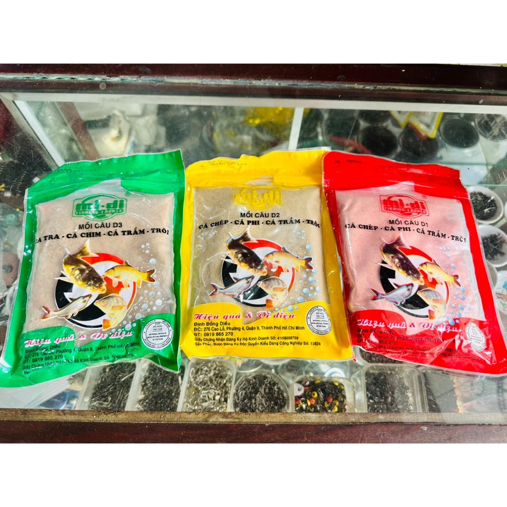 Mồi Cám câu cá D1- D2- D3 - Chuyên câu cá Tráp, cá Rô Phi