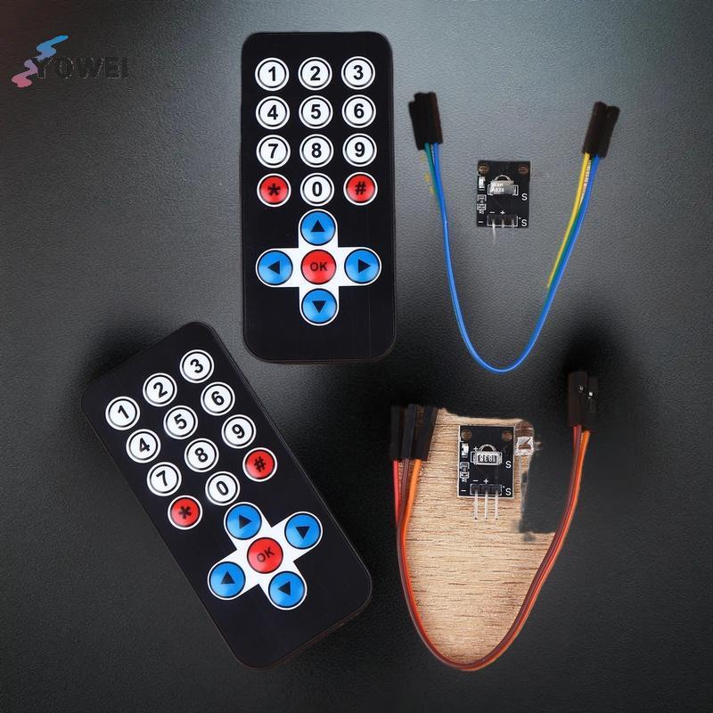 YOWEI 1 Bộ HX1838 Mô-đun điều khiển từ xa hồng ngoại không dây Mô-đun thu hồng ngoại DIY Kit HX1838 