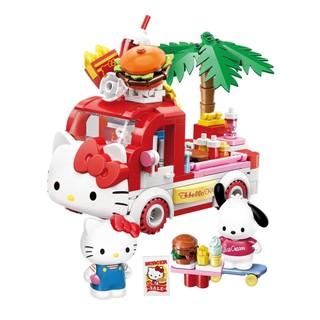 KEEPPLAY - k20848 Bộ đồ chơi xếp hình xe đồ ăn nhanh Hello Kitty & Pochacco