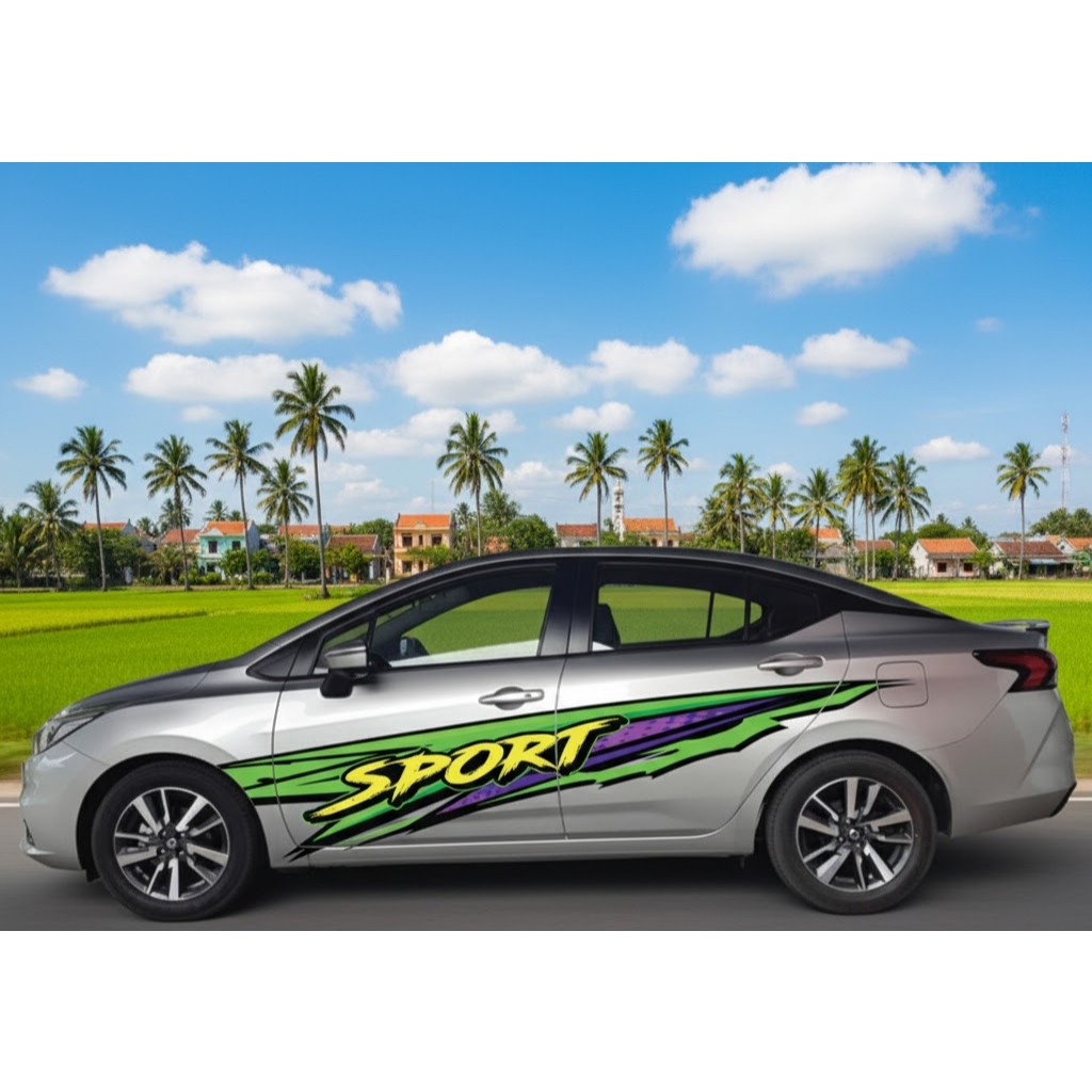 Bộ tem sườn xe Fortuner, tem dán xe 7 chỗ toyota,  đời fortuner từ 2016-2023, tem xe 5,7 chỗ nhiều m