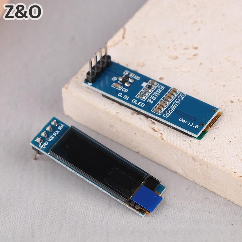 ZO 1 Mô-đun hiển thị OLED 0,91 Inch Trắng / xanh OLED 128X32 Màn hình LED LCD SSD1306 12832 0,91 IIC