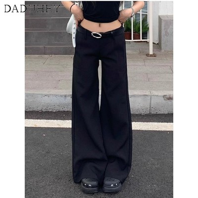 DaDuHey New American Ins High Street Retro Micro-flare Jeans Niche High Waist Wide Leg Pants plus Size Trousers