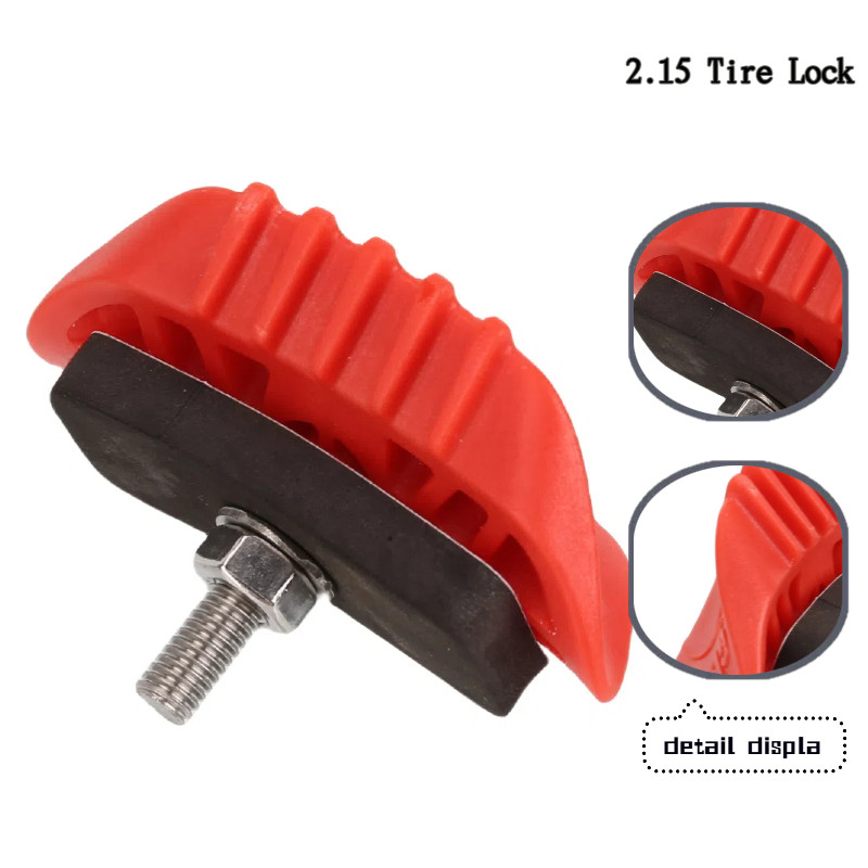 Fits Off-Road & Simple Motorcycles for Security Red Easy-Install Metal Tire Lock - 2.15 Motorcycle W