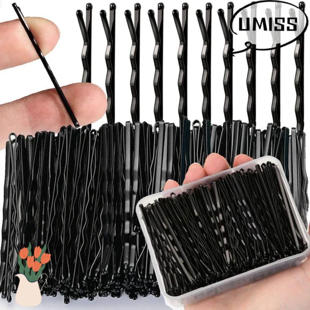 UMISTYDREAM 60 / 240 chiếc Kẹp tóc nữ, Kẹp tóc màu đen sóng