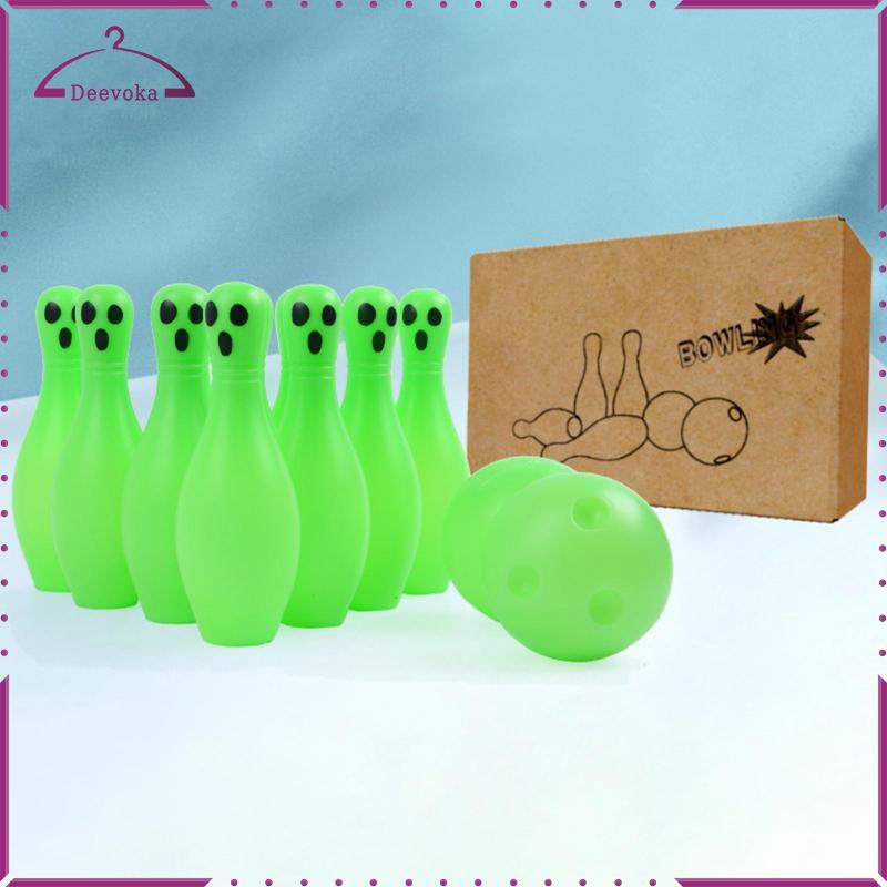 Bộ đồ chơi Bowling cho trẻ em Đồ chơi phát triển Tấm đệm bowling có 10 Bowling