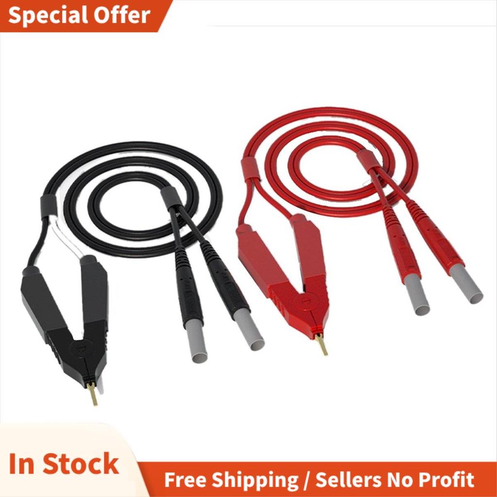 Kelvin Test Lead Bottom Resistance 4-Wire 4mm Lantern Plug Clip Orichalum Mạ Kelvin Probes J.70075