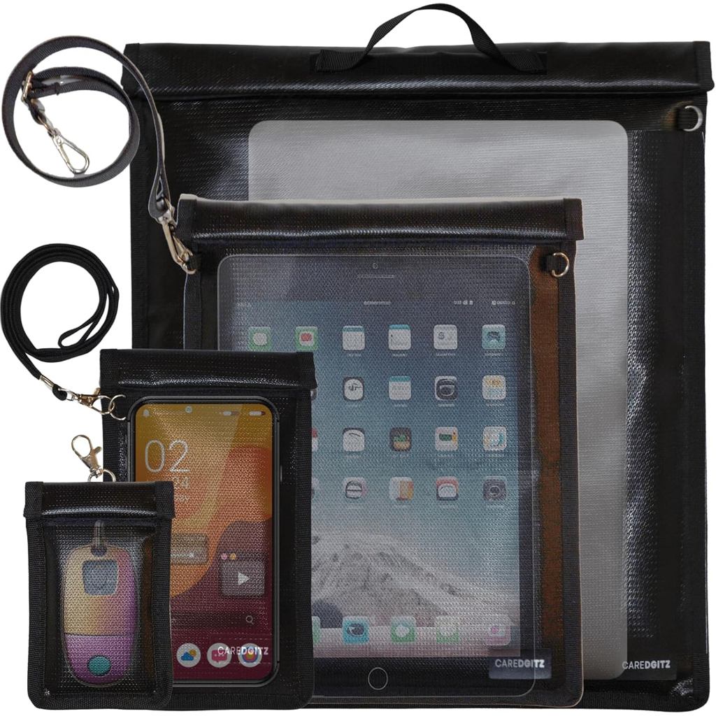 4 Túi Faraday - Túi Faraday cỡ lớn cho điện thoại & máy tính xách tay & máy tính bảng & chìa khóa ô 