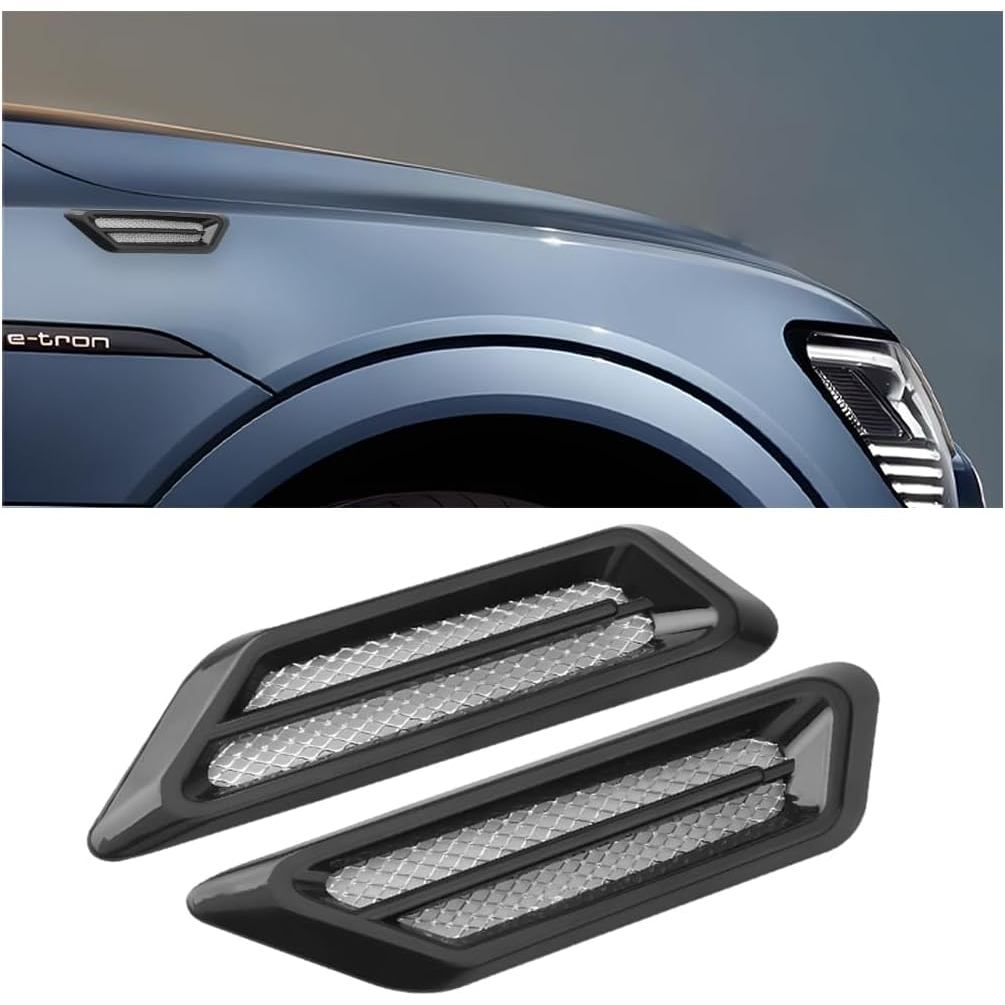 Bộ 2 lỗ thông hơi mui xe ô tô, Vỏ bọc nắp ca-pô xe Shark Gills Nắp đậy động cơ lỗ thông hơi, Vỏ tran