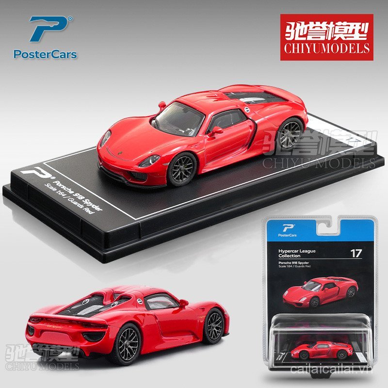 [Ưu đãi trong thời gian có hạn] Poster Cars PC 1: 64 Poster Cars 918 Spyder Model xe hợp kim