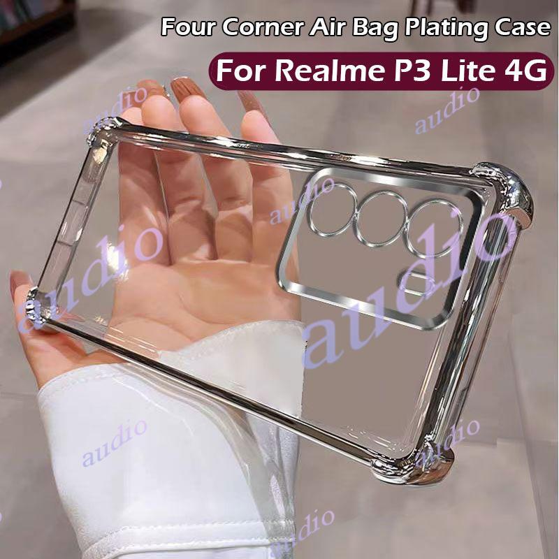 Ốp điện thoại trong suốt mạ bốn góc Realme P3 Lite 4G cho realme P3 Lite P3Lite realmeP3 Lite 4G Ốp 