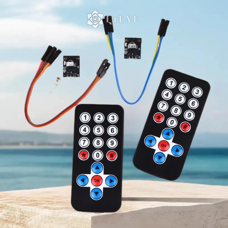 QrhYK 1 Bộ HX1838 Mô-đun điều khiển từ xa hồng ngoại không dây Mô-đun thu hồng ngoại DIY Kit HX1838 