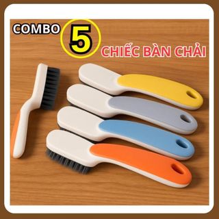 COMBO 5 Chiếc Bàn Chải Đánh Giày Lông Nhựa PP Mềm Mại, Bàn Chải Đa Năng Cầm Tay Tiện Lợi.