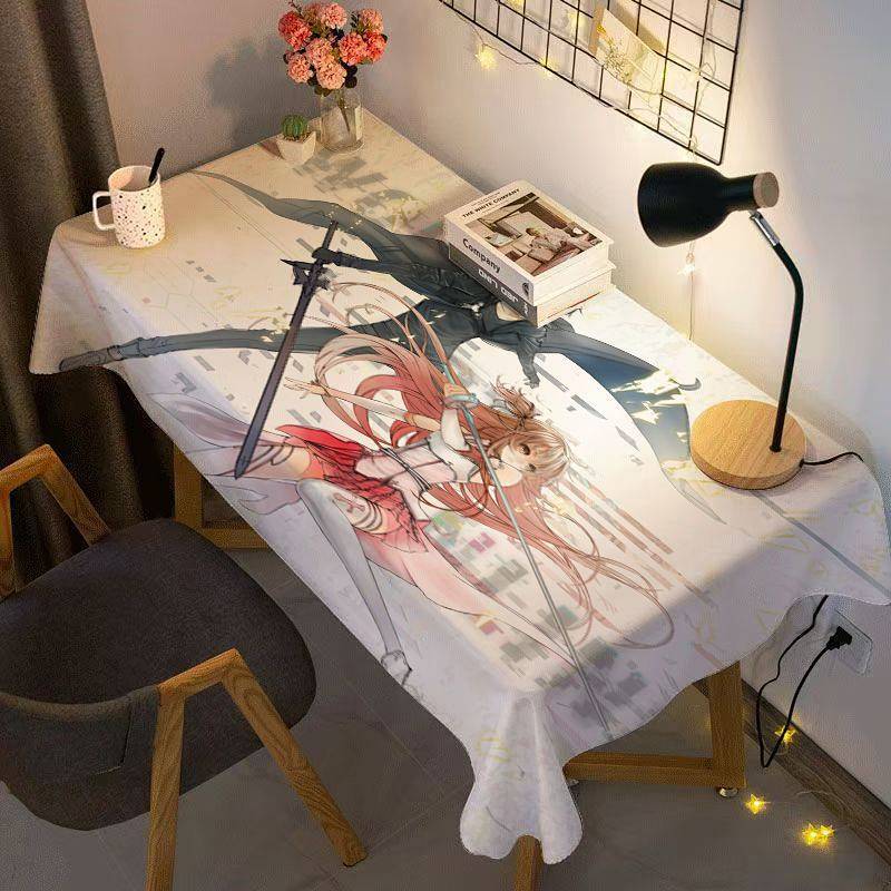 【Ready Stock】 Sword Art Online Anime Peripheral Tablecloth Room Dormitory Renovation Decorative Book