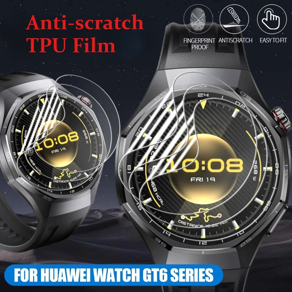 Vỏ chống bong bóng chống trầy xước cho Huawei Watch GT6 46mm Tấm bảo vệ màn hình TPU cho Huawei GT6 