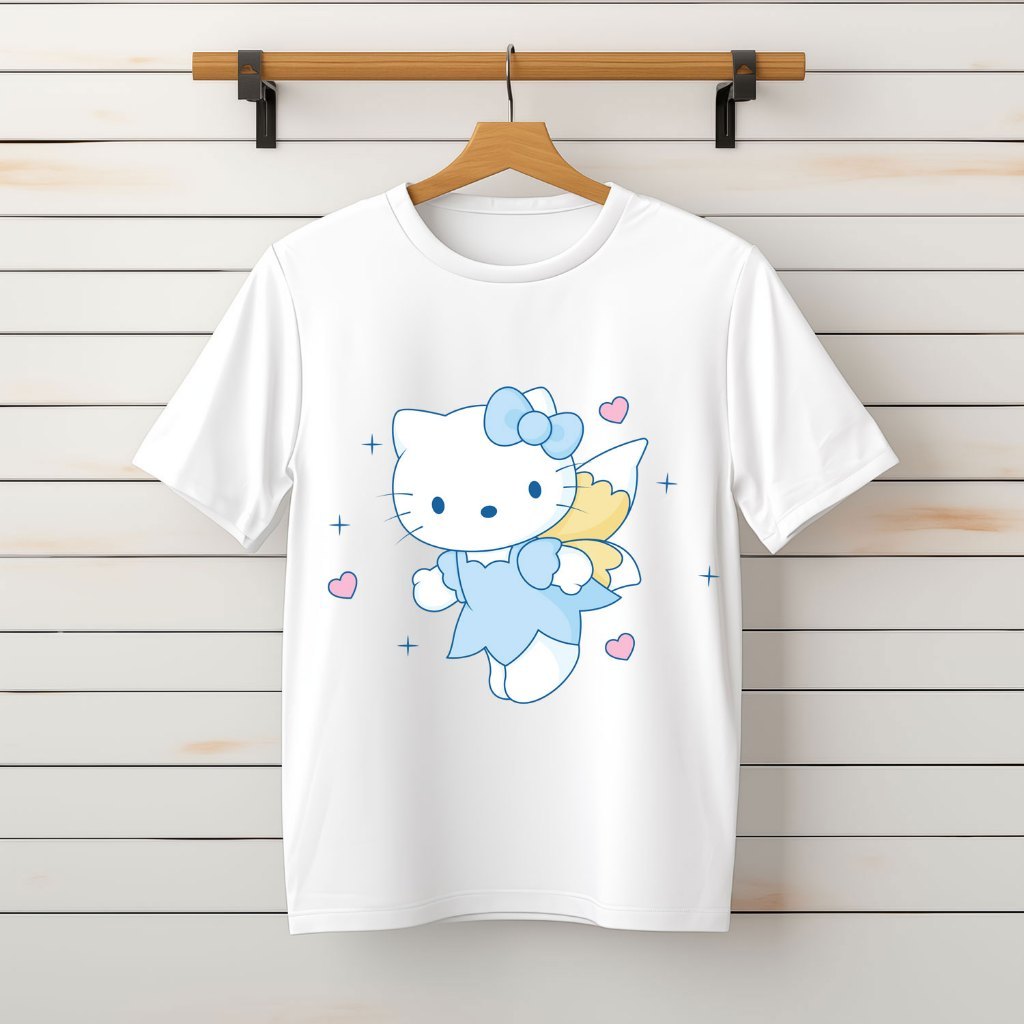 Áo phông, Áo Thun Áo Cộc unisex Nam Nữ, Hello Kitty 43 - Form Xuông [Vietnam FC]