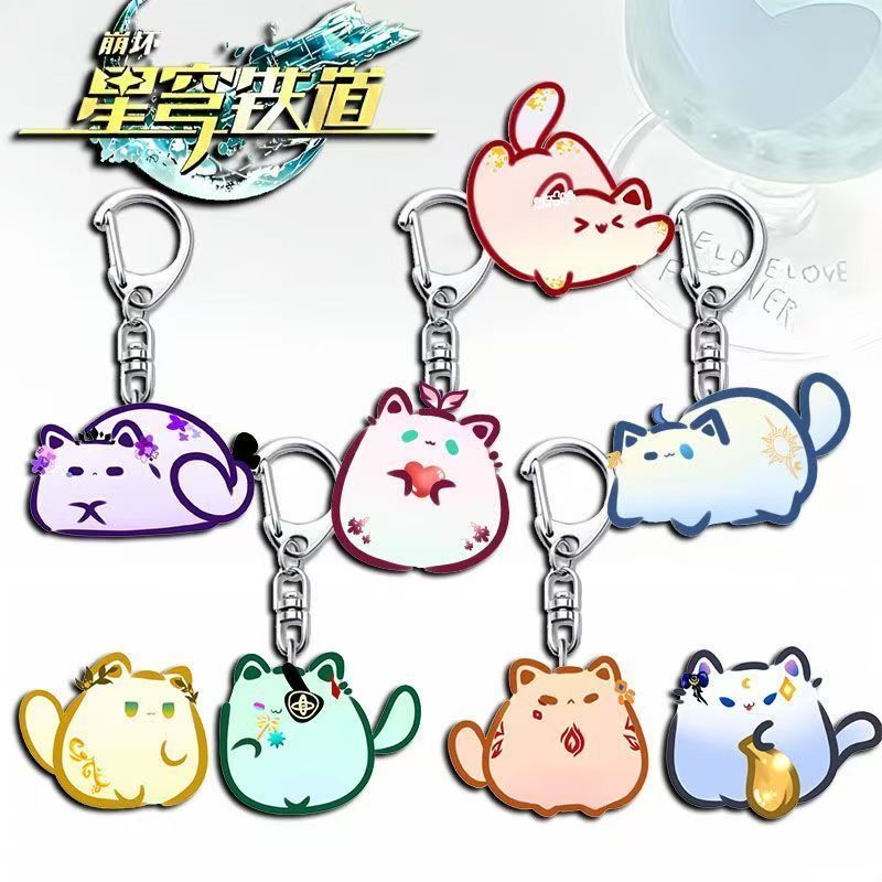 8 Cái / bộ Trò Chơi Honka Star Rail Cosplay Móc Khóa Mydei Castorice Khaslana Anaxagoras Hyacinthia 