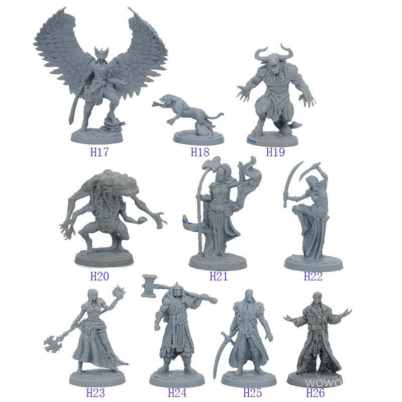 E1 Ku Magic Board Game Model Nữ Mage Bull Monster Human Warrior Skeleton Warrior Archangel