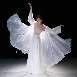 Phong Cách Trung Hoa Múa Cổ Điển Khiêu Vũ Hiện Đại Cổ Jazz Dance Gạc Mới Phong Cách Trung Hoa Áo Sơ Mi Dài