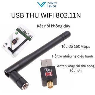 USB Wifi - USB thu Wifi 802.11n Cho Máy Bàn Có Anten -dc2381