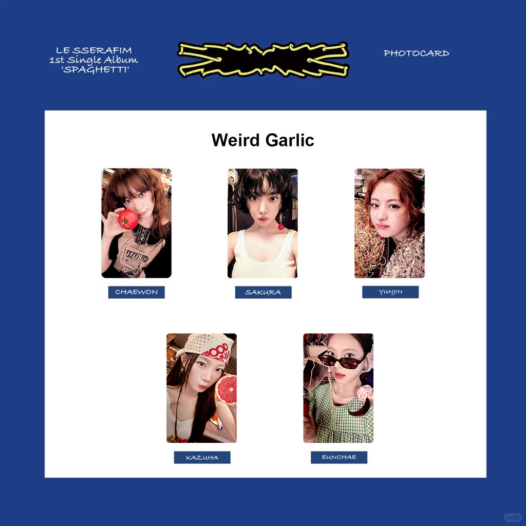 5-7 Chiếc SPAGHETTI Photocards Khác Nhau WEVERSE TIÊU CHUẨN 2025 EASY CRAZY HOT Album Lomo Cards SAK
