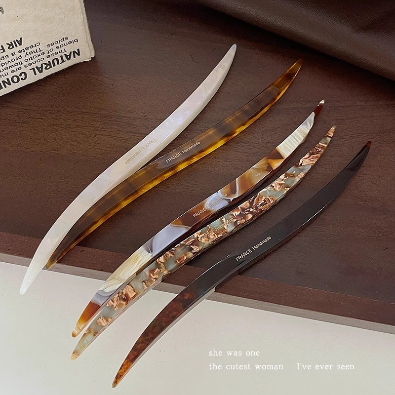 Kẹp tóc retro acetate cao cấp cho nữ - Phụ kiện tóc thời trang từ acetate