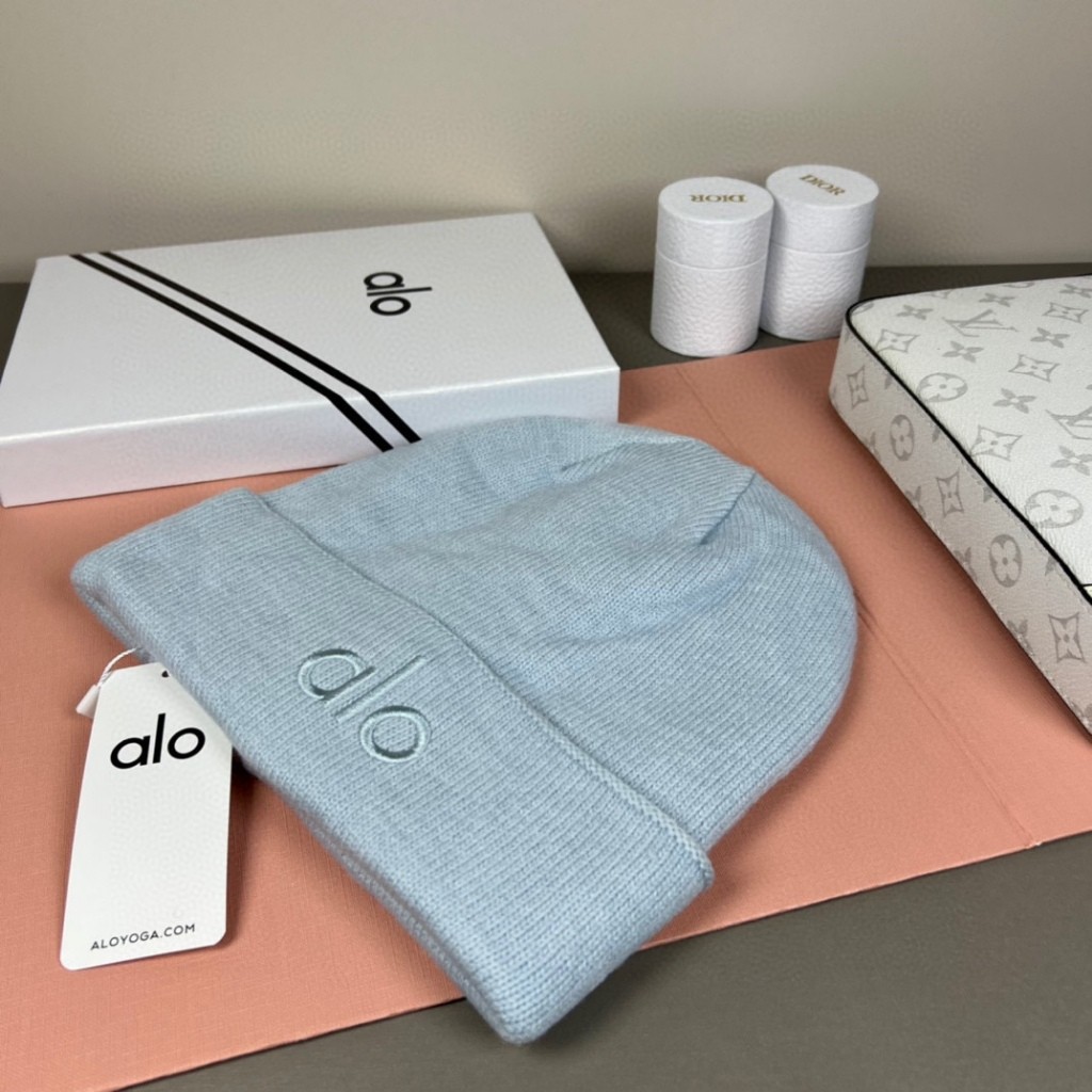 Mũ dệt kim ALO Mũ len nữ thêu mũ len mềm CP