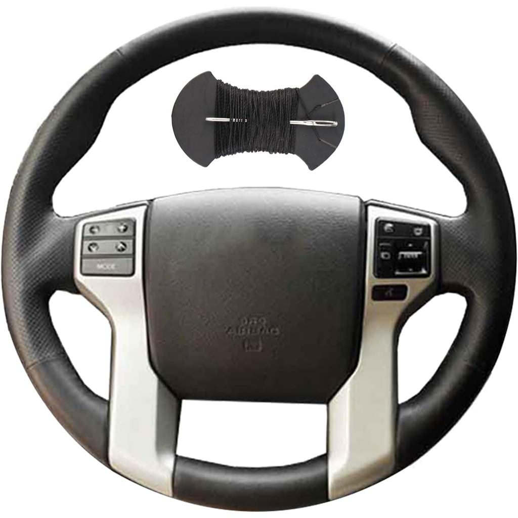 Bọc Vô Lăng Ô Tô Microfiber Da Stitch Bọc Bánh Xe Phù Hợp Cho Xe Toyota Land Cruiser Prado 2010-2017