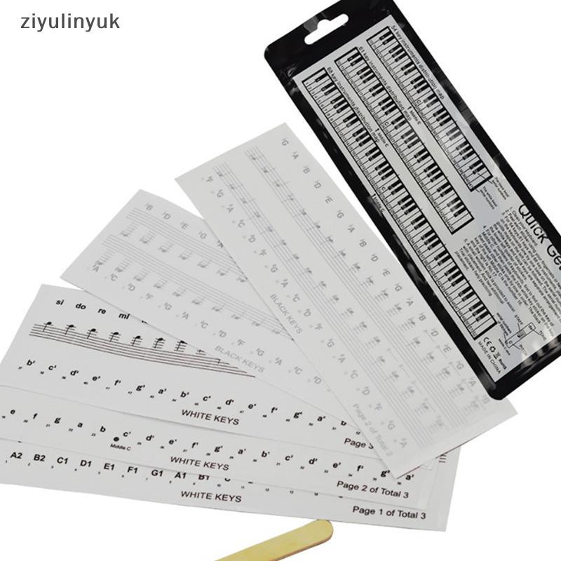 Ziyulinyuk 54 / 61 / 88 Phím Đàn Piano Dán Trong Suốt Bàn Phím Đàn Piano PVC Miếng Dán Đàn Piano Sta