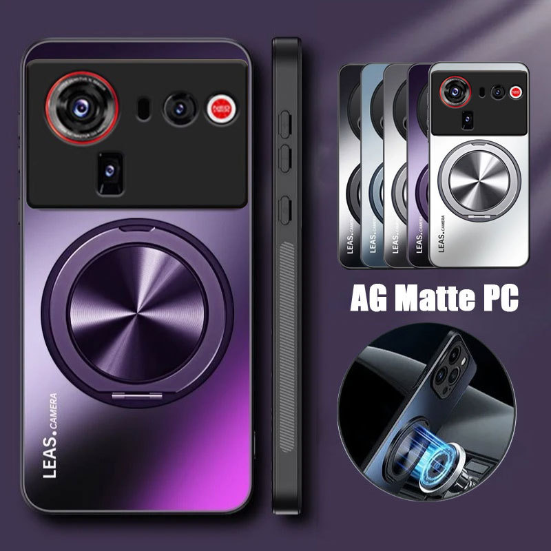 Ốp Lưng Từ Tính Cho ZTE Z80 Ultra AG Matte Chống Sốc 360° Vỏ giữ vòng xoay cho ZTE Nubia Z80 Ultra
