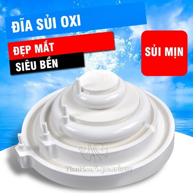 MÁY SỦI OXI - ĐĨA ĐỆM SỦI OXI siêu mịn , sủi oxi bể cá có độ bão hoà oxi cao thiết kế cao cấp