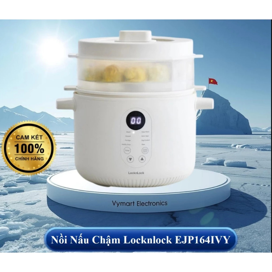 Nồi nấu chậm đa năng Locknlock Bianco Multi-function Slow Cooker 2.5L EJP164IVY Bảo Hành 2 Năm