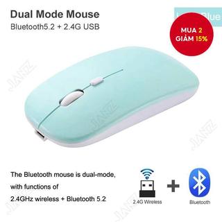 Chuột Bluetooth Sạc Không Dây Cho Laptop Pad Máy Tính Bảng BT5.2 2.4G Chế Độ Kép Tắt Tiếng Chuột Chơi Game 