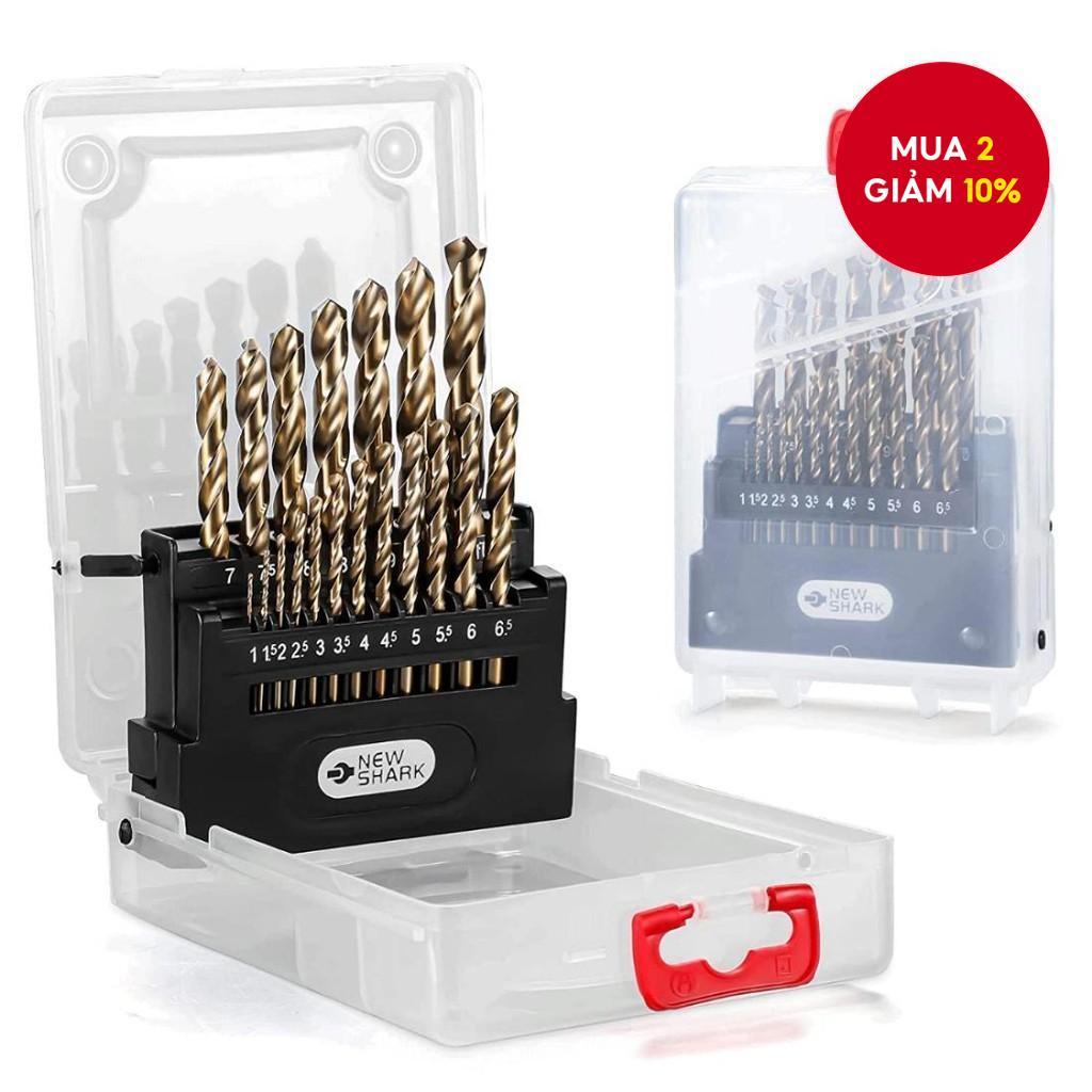 Bộ mũi khoan M35 5% Cobalt Metric mới (1mm-10mm/19 chiếc), mũi khoan thẳng Jobber, mũi khoan xoáy HS