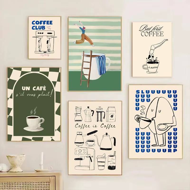Cà Phê Diver Poster Hài Hước Cà Phê Treo Tường Trang Trí Nhà Bếp Hiện Đại In Hình Tường Nghệ Thuật T