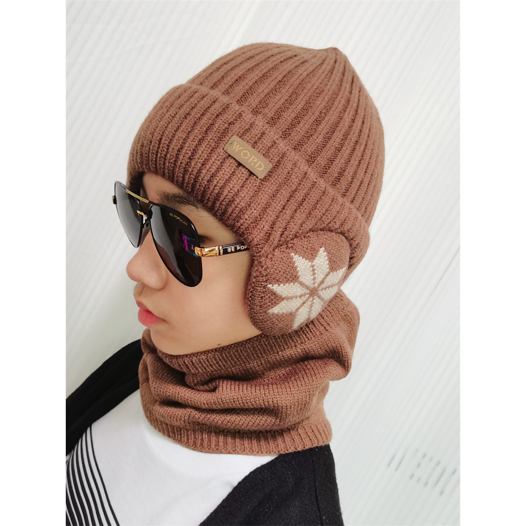 mũ len mũ len cho bé gái Mũ lót lông mùa đông cho học sinh tiểu học và trung học