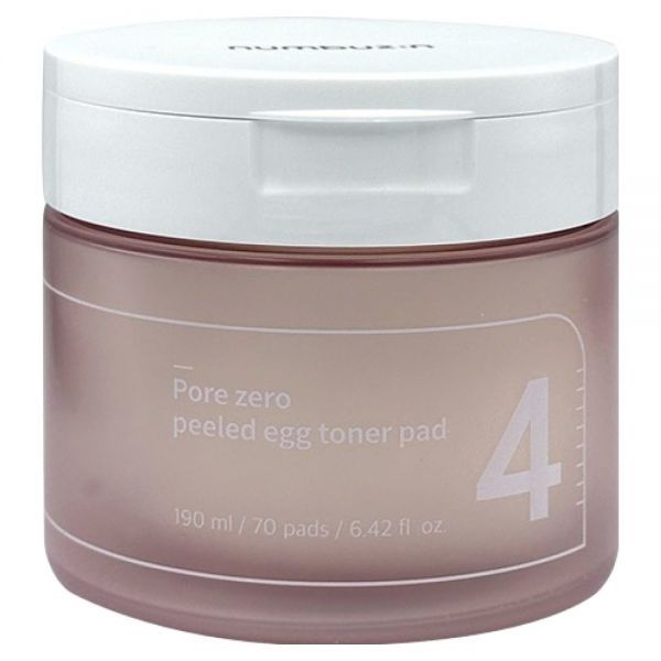 Numbers In 4 Pore Cleaner Egg Toner Pads 190ml, 70 Pads, 1