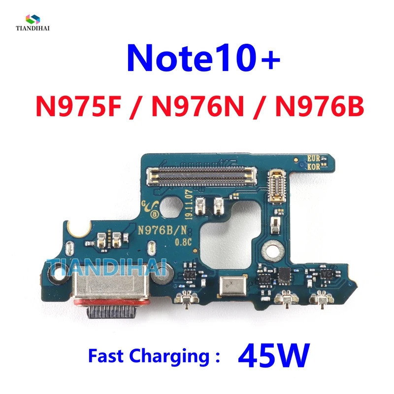 Cổng kết nối USB Cổng sạc Cáp mềm cho Samsung Galaxy Note 10 Plus N975F N976N N976B Bảng sạc Mic Not
