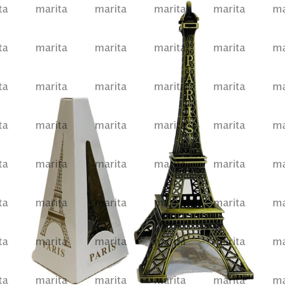 Mô hình tháp Eiffel MARITA, Thiết kế tinh tế Tượng tháp Eiffel 7 kích cỡ, Đồng có hộp Kim loại Tháp 