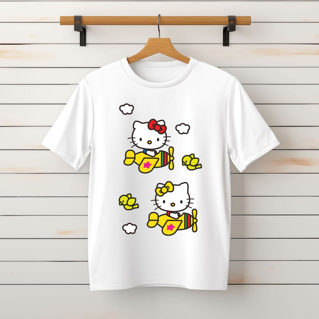 Áo phông, Áo Thun Áo Cộc unisex Nam Nữ, Hello Kitty 20 - Form Xuông [Vietnam FC]