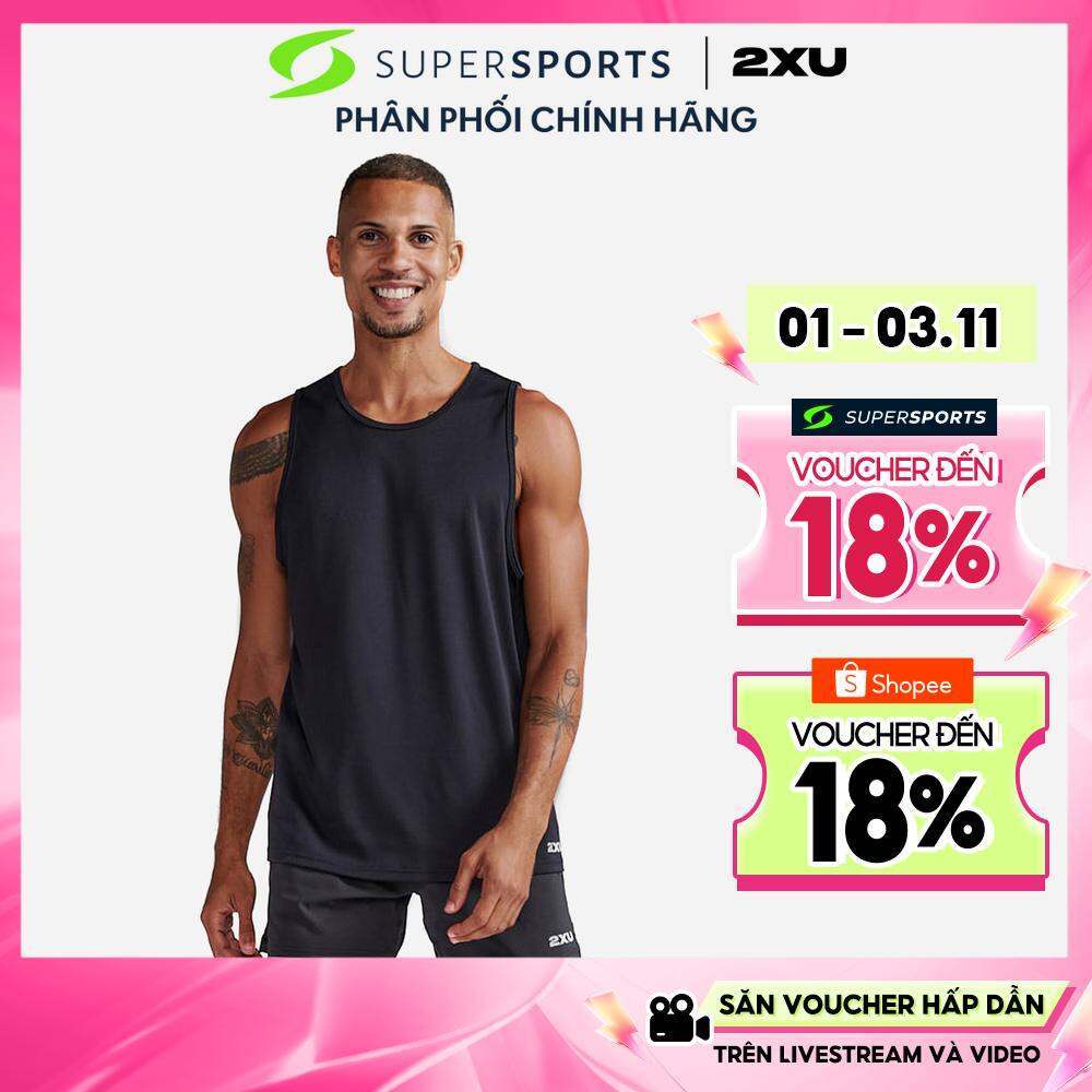 Áo Ba Lỗ Nam 2XU Aero - Đen - MR6676a-BLK/SRF