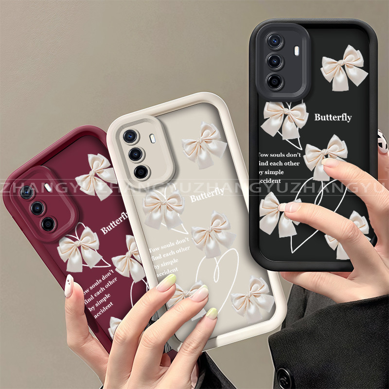 Thích hợp cho Ốp điện thoại Huawei Nova Y70 PLUS Y71 Nova Y90 nơ bướm chống rơi túi khí silicon TPU 
