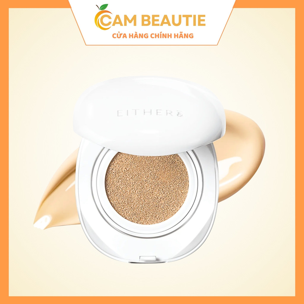 Phấn nước che phủ đẹp mịn EITHER& Glow Pixel Cushion Da Căng Bóng Lên Tông Tự Nhiên Giữ Màu Lâu