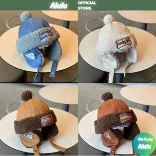  Mũ Len Lông Cừu Siêu Ấm Cho Bé Mũ Len Vintage Bịt Tai Phong Cách Hàn Quốc  Bé 2-5tuổi  Mũ Len 2 Lớp Giữ Ấm Mùa Đông 